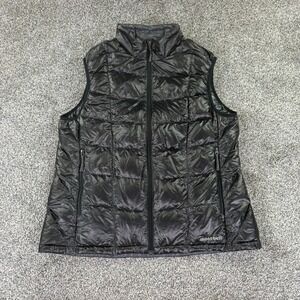 Mont-bell Superior Down Vest Womens Medium Black Puffer Full Zip Lightweight